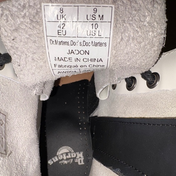 Dr. Martens | Unisex Jadon Boot White Smooth Leather Platforms | Size 9M/10L - Picture 7 of 8